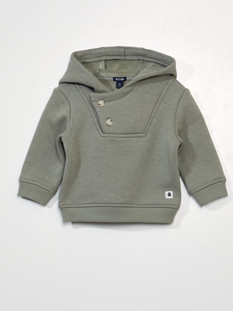Sweatshirt com capuz - Sempre + suave VERDE - Kiabi