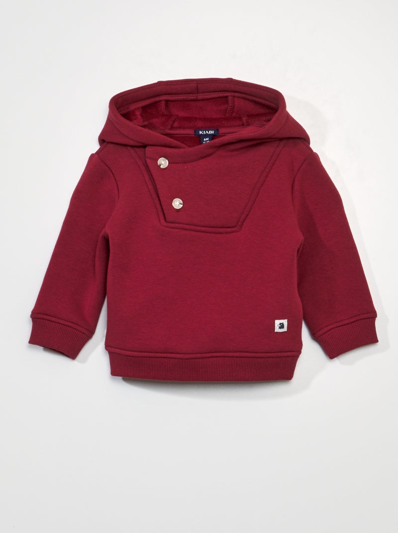 Sweatshirt com capuz - Sempre + suave VERMELHO - Kiabi