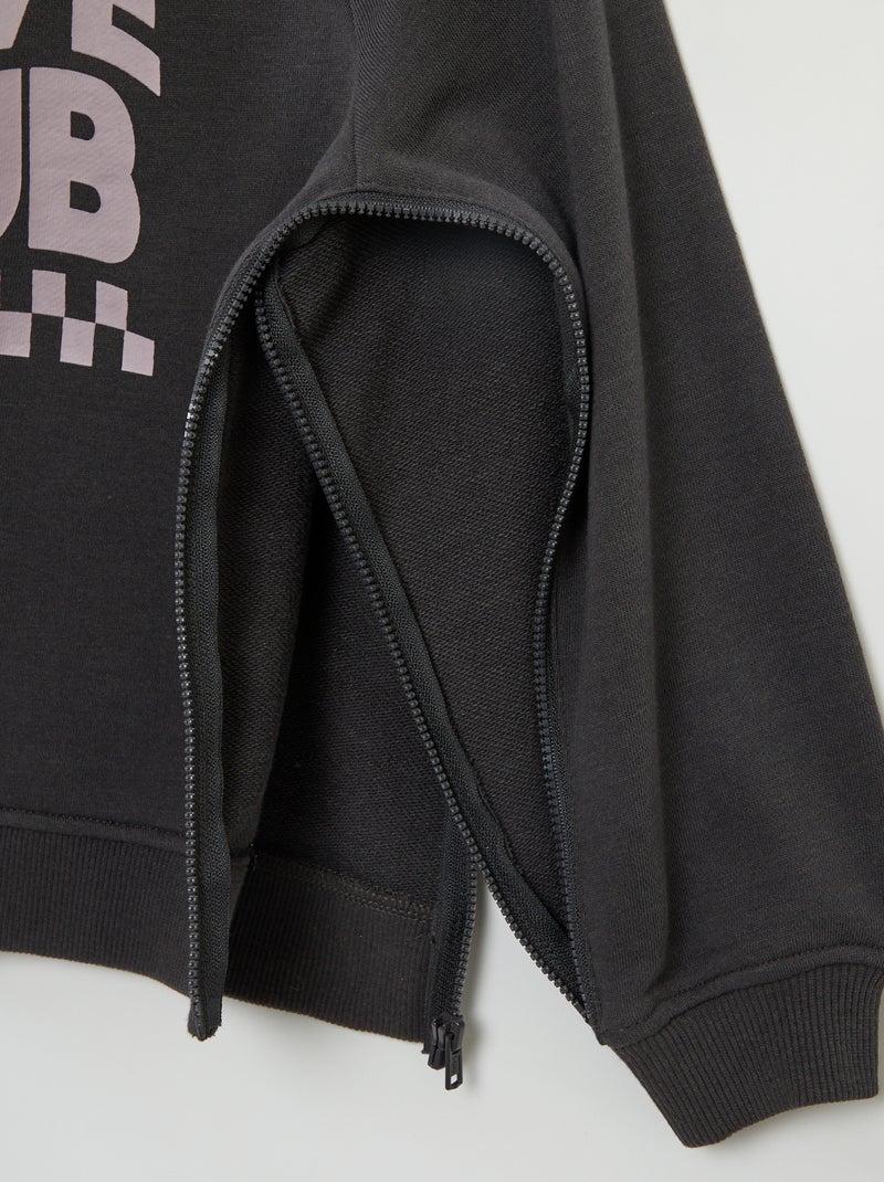 Sweatshirt com capuz  - So Easy CINZA - Kiabi