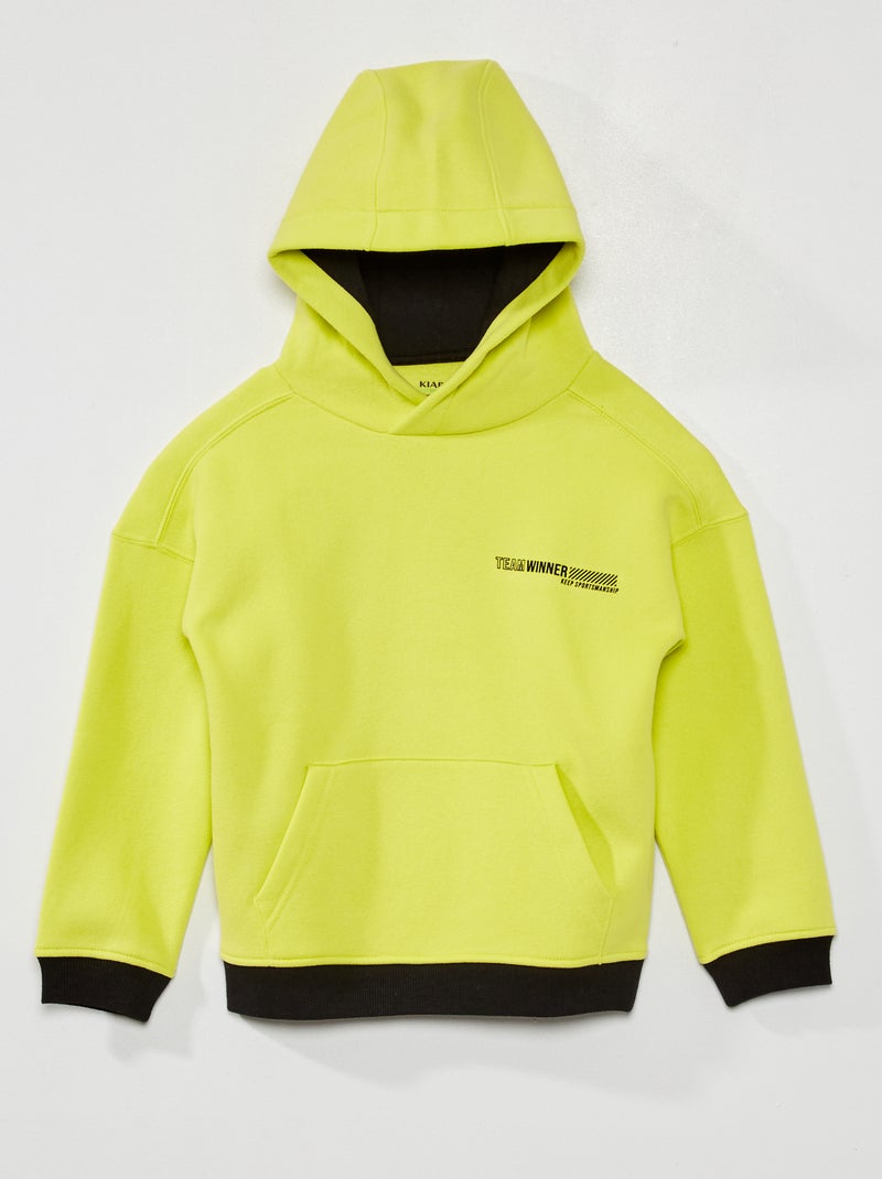 Sweatshirt com capuz AMARELO - Kiabi