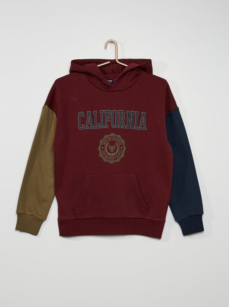 Sweatshirt com capuz Ameixa - Kiabi
