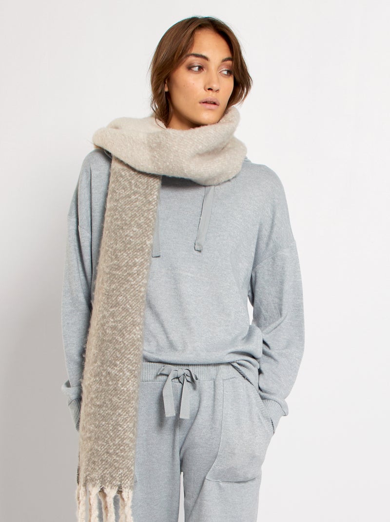 Sweatshirt com capuz Azul Acinzentado - Kiabi