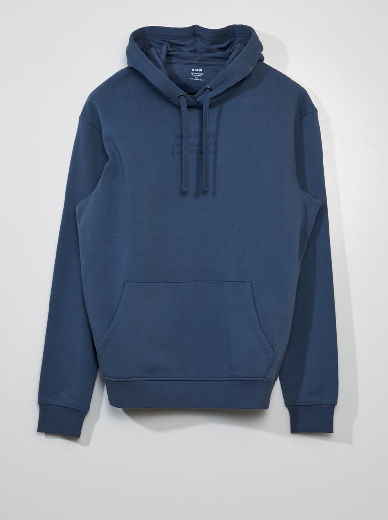 Sweatshirt com capuz AZUL - Kiabi