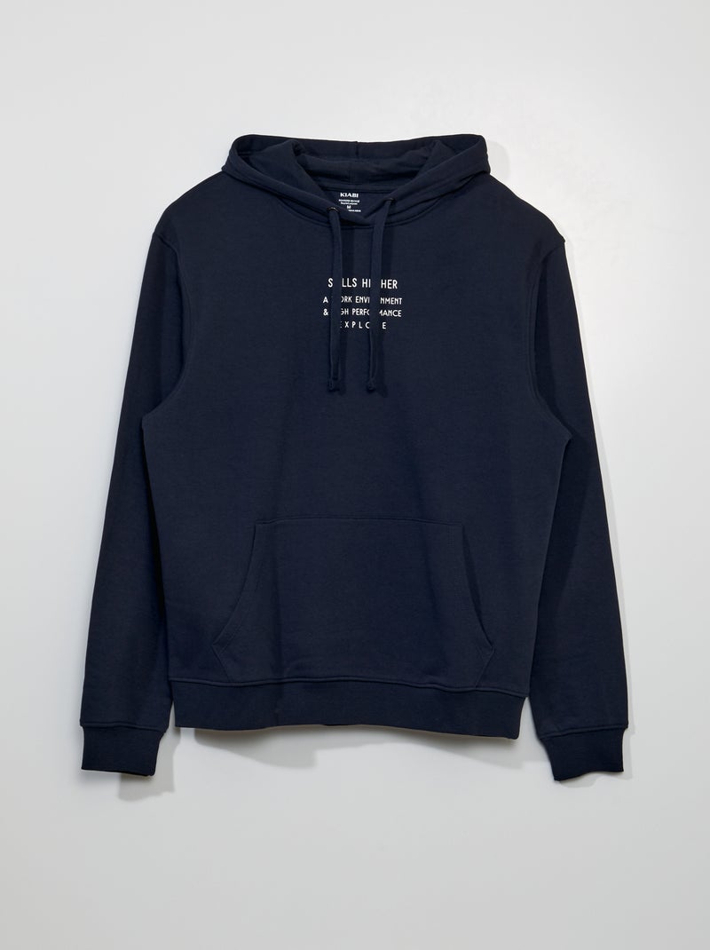 Sweatshirt com capuz AZUL - Kiabi