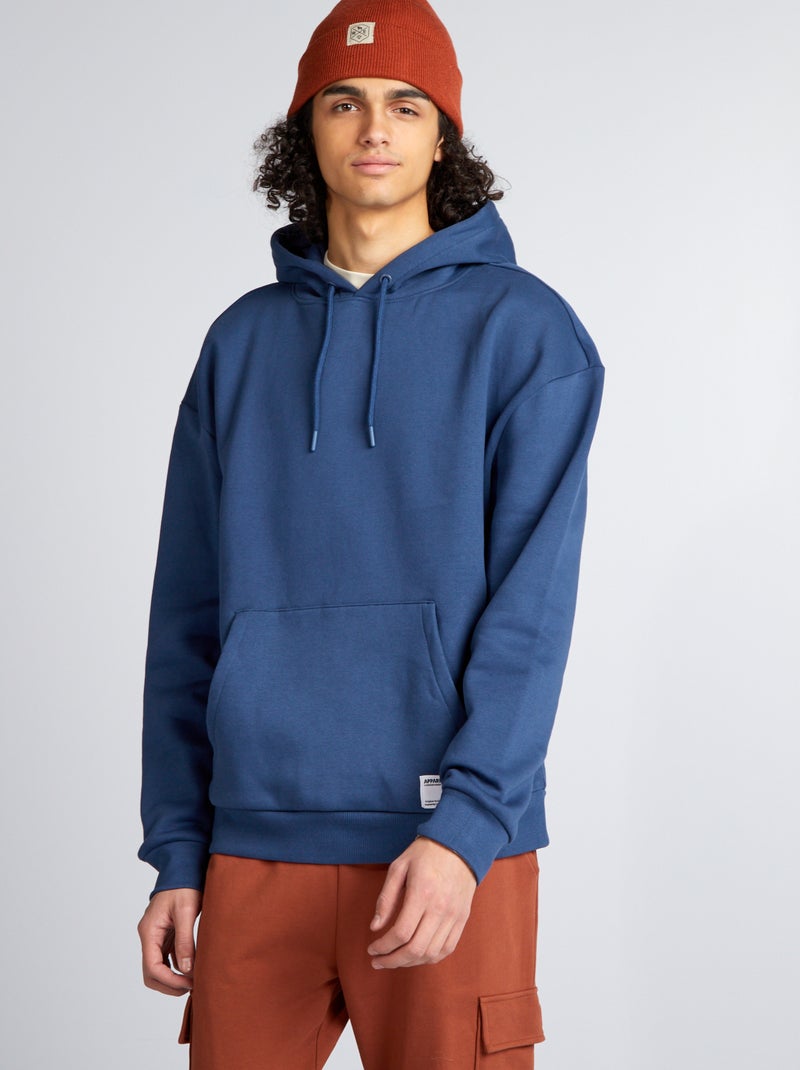 Sweatshirt com capuz AZUL - Kiabi