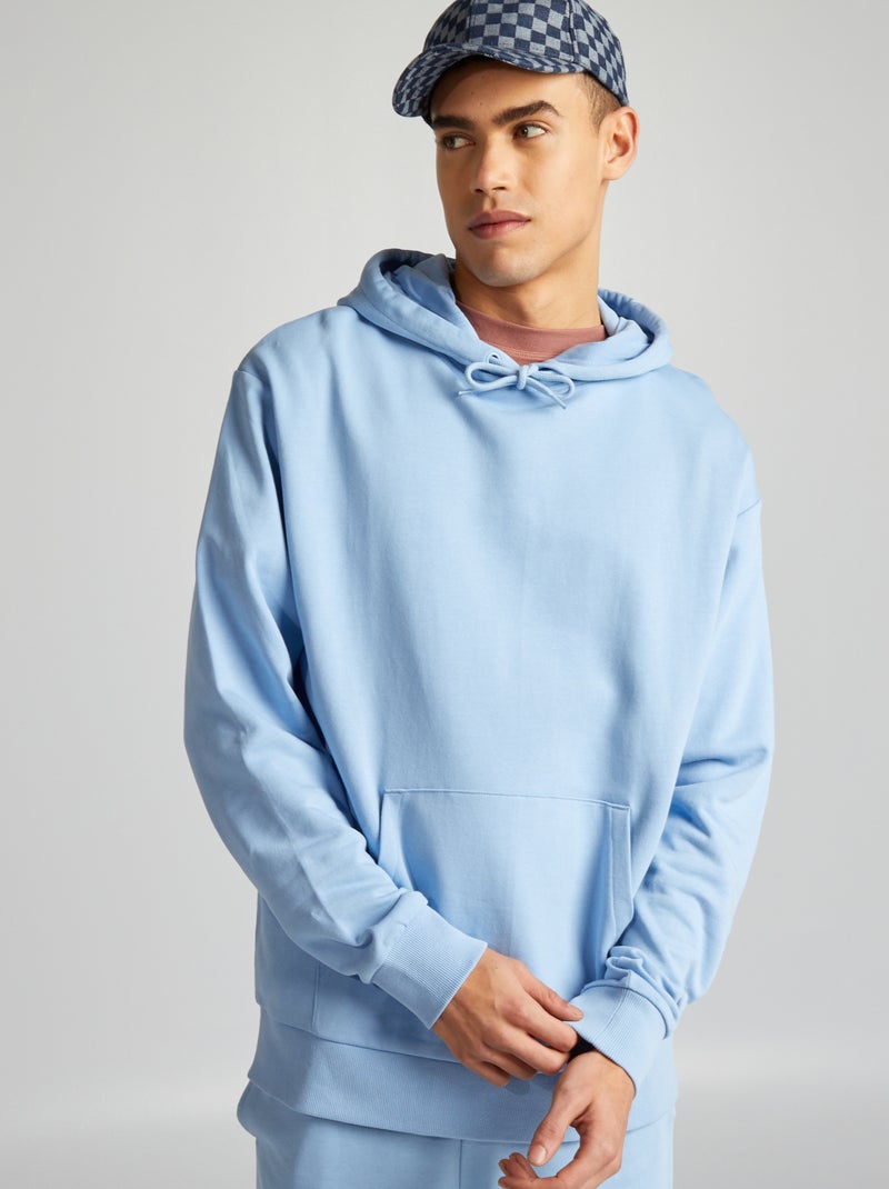 Sweatshirt com capuz AZUL - Kiabi