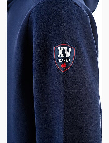 Sweatshirt com capuz azul-marinho seleção francesa de râguebi ? Coleção damian ? Licença oficial ffr