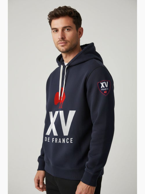 Sweatshirt com capuz azul-marinho seleção francesa de râguebi ? Coleção damian ? Licença oficial ffr - Kiabi Sweatshirt com capuz azul-marinho seleção francesa de râguebi ? Coleção damian ? Licença oficial ffr - Kiabi