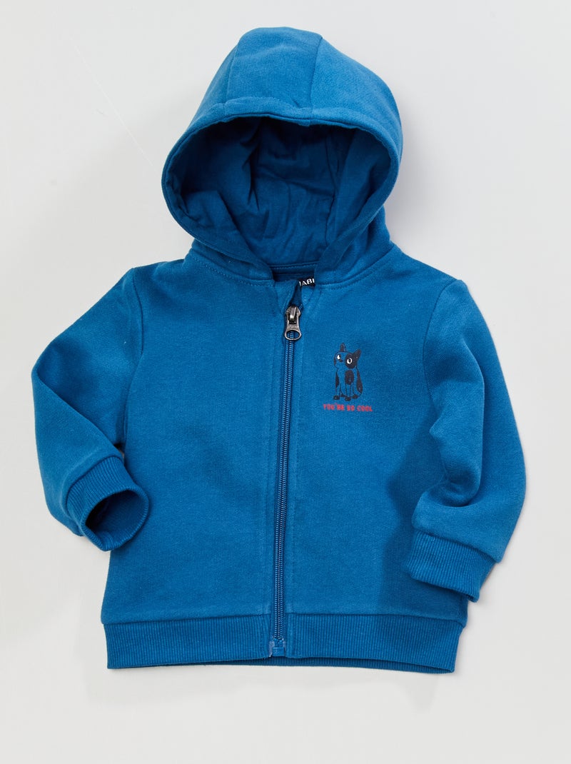 Sweatshirt com capuz AZUL - Kiabi