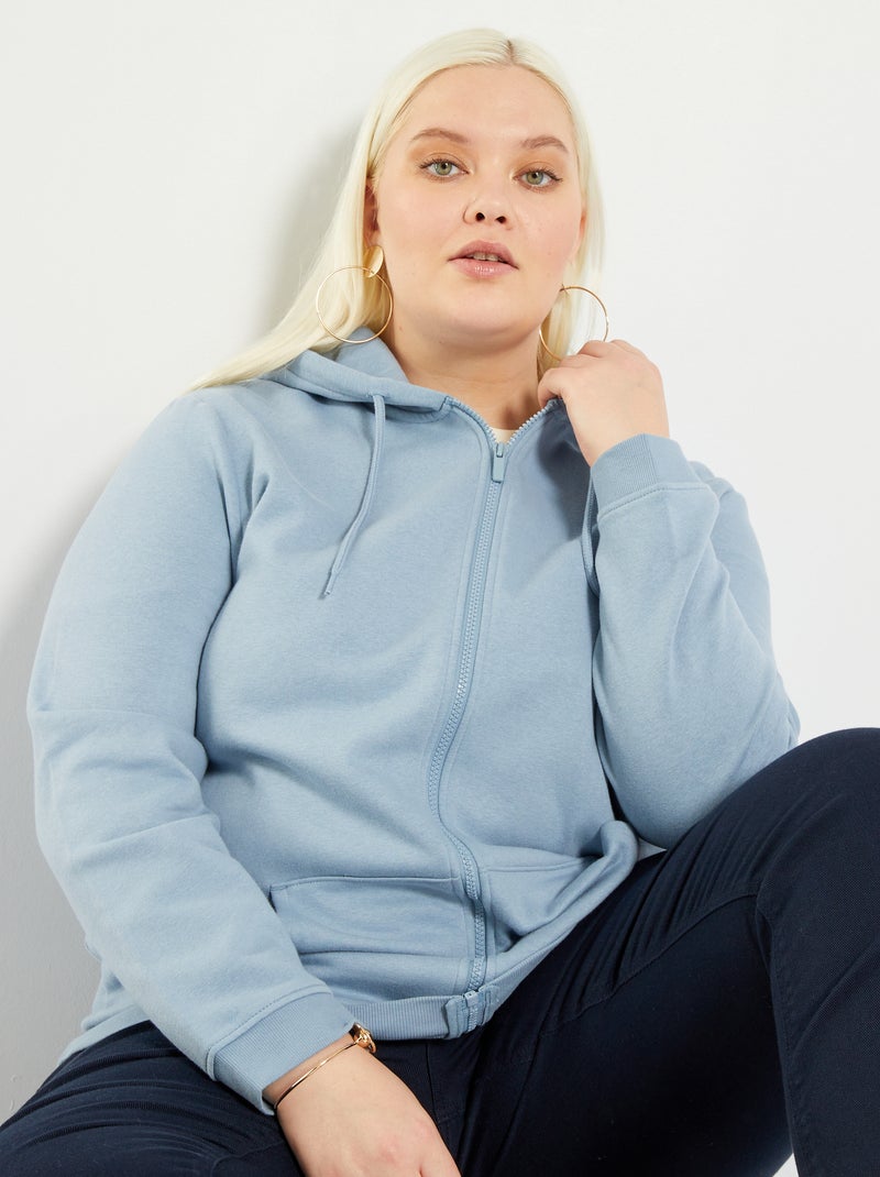 Sweatshirt com capuz AZUL - Kiabi