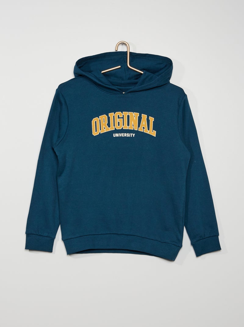 Sweatshirt com capuz AZUL - Kiabi