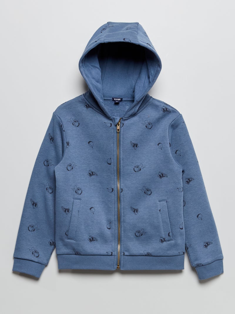 Sweatshirt com capuz AZUL - Kiabi
