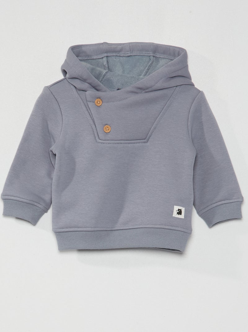 Sweatshirt com capuz AZUL - Kiabi