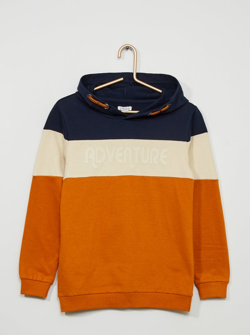 Sweatshirt com capuz AZUL - Kiabi