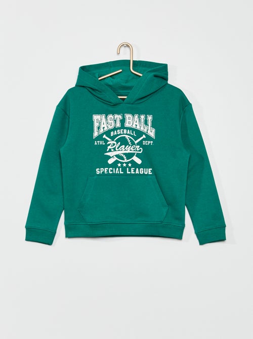 Sweatshirt com capuz 'basebol' - Kiabi