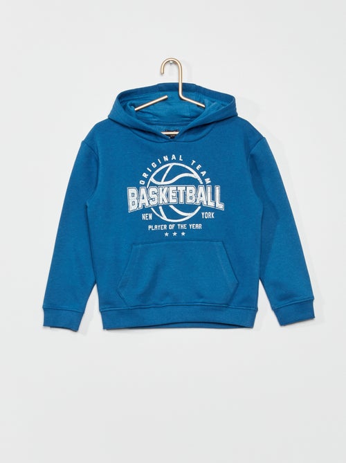 Sweatshirt com capuz 'basquetebol' - Kiabi