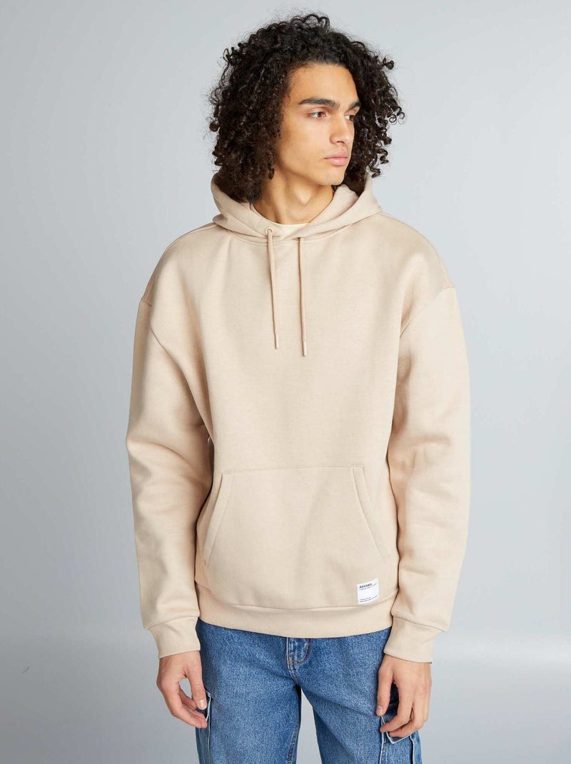 Sweatshirt com capuz BEGE - Kiabi