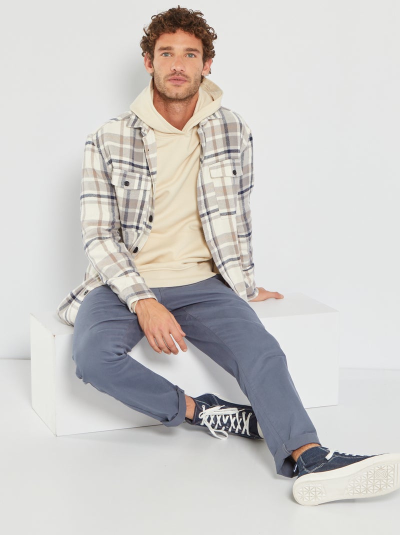 Sweatshirt com capuz BEGE - Kiabi