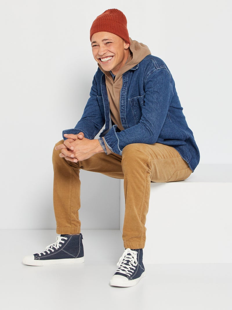 Sweatshirt com capuz BEGE - Kiabi