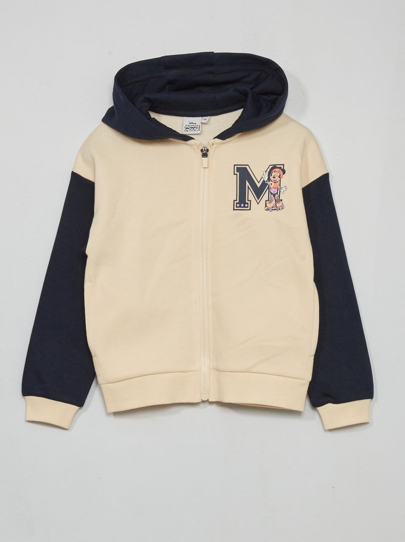 Sweatshirt com capuz bicolor 'Minnie Mouse' BRANCO - Kiabi