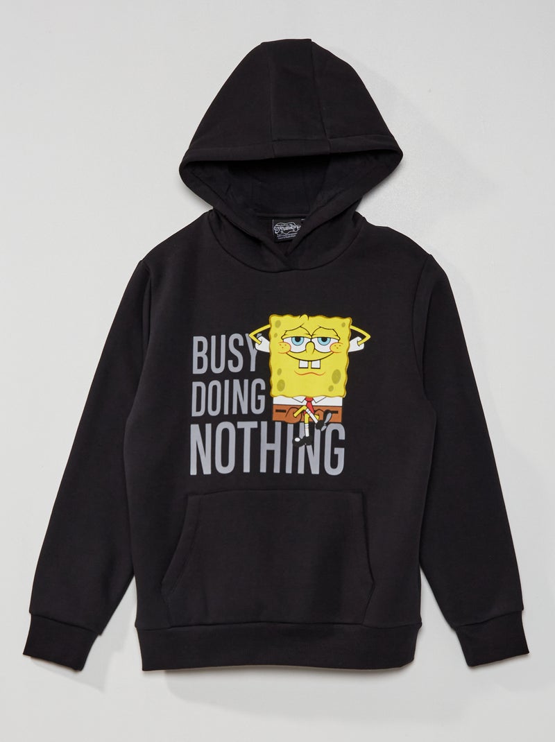 Sweatshirt com capuz 'Bob Esponja' Preto - Kiabi
