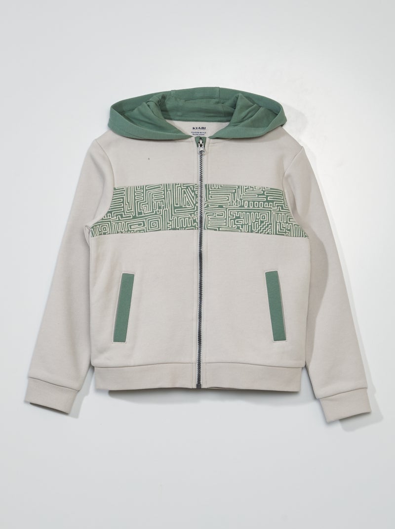 Sweatshirt com capuz BRANCO - Kiabi