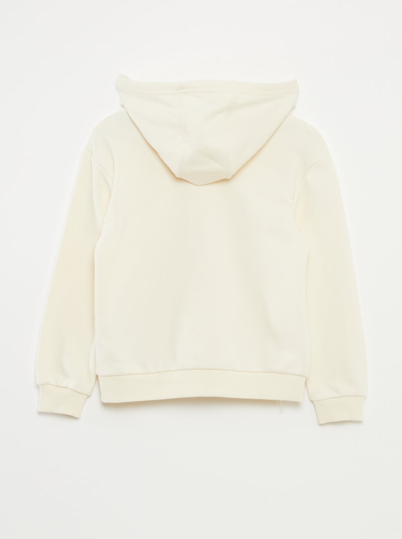 Sweatshirt com capuz BRANCO - Kiabi