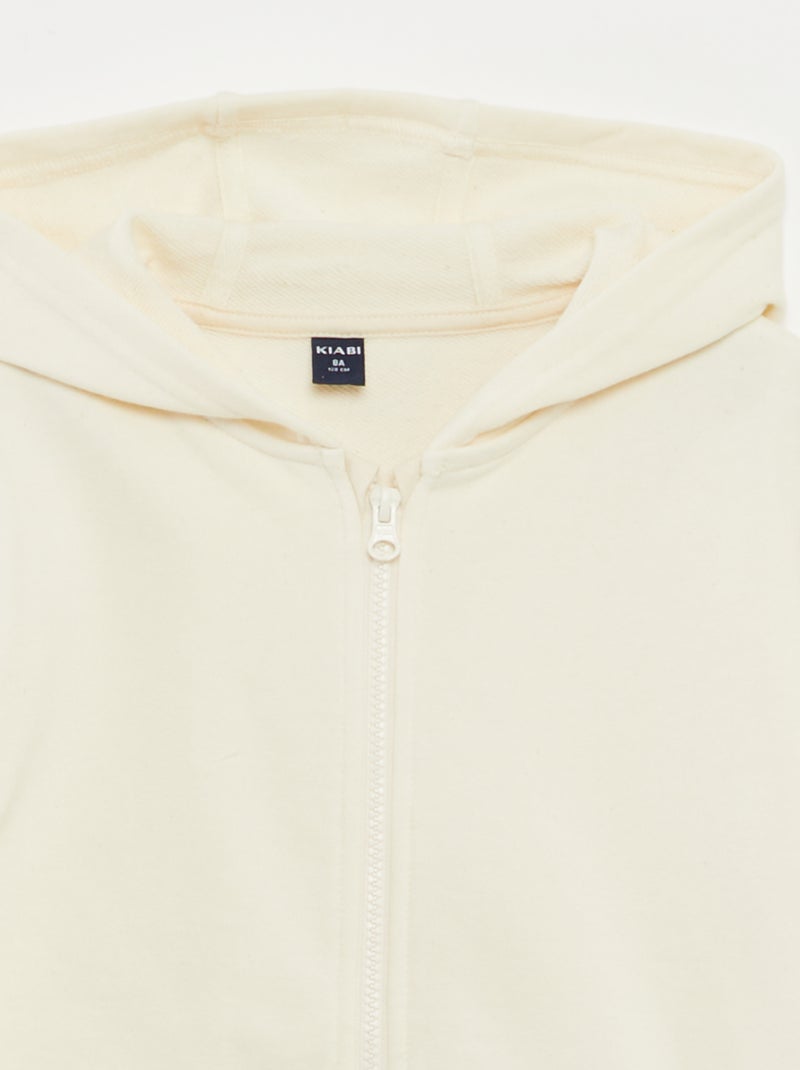 Sweatshirt com capuz BRANCO - Kiabi