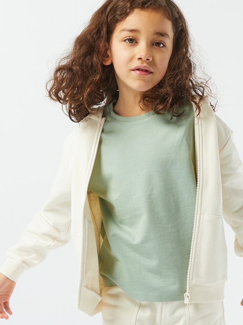 Sweatshirt com capuz BRANCO - Kiabi