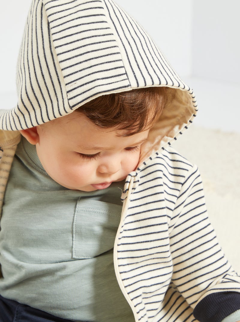 Sweatshirt com capuz BRANCO - Kiabi