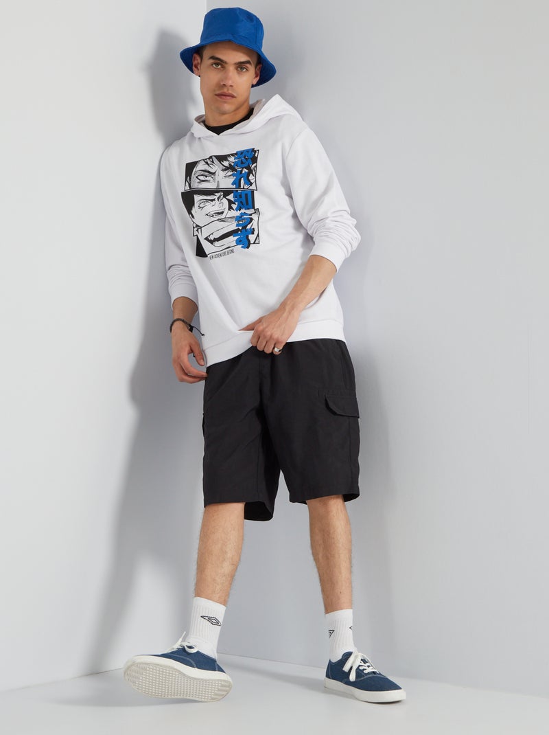 Sweatshirt com capuz BRANCO - Kiabi