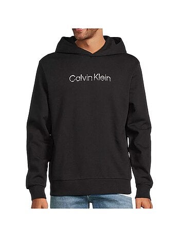 Sweatshirt com Capuz Calvin Klein Jeans Preto para Homem K10K112445