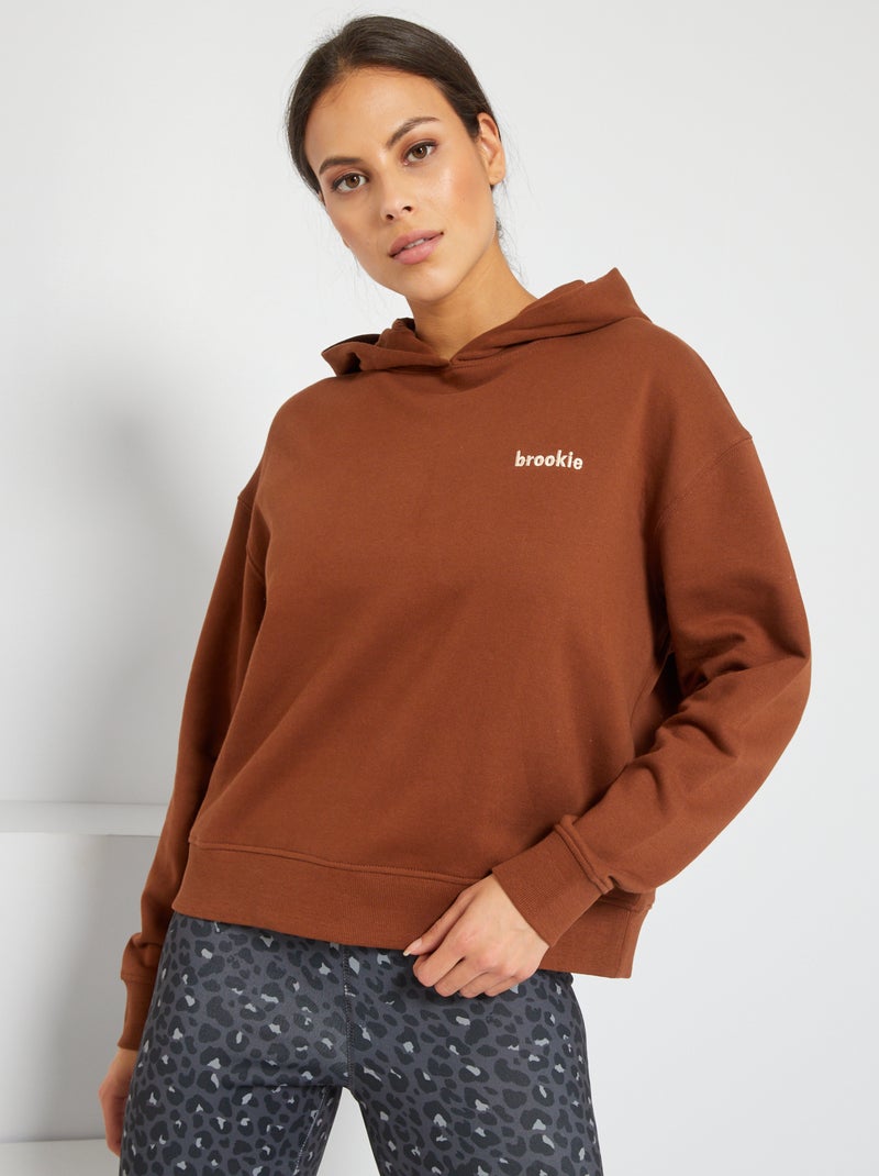 Sweatshirt com capuz CASTANHO - Kiabi