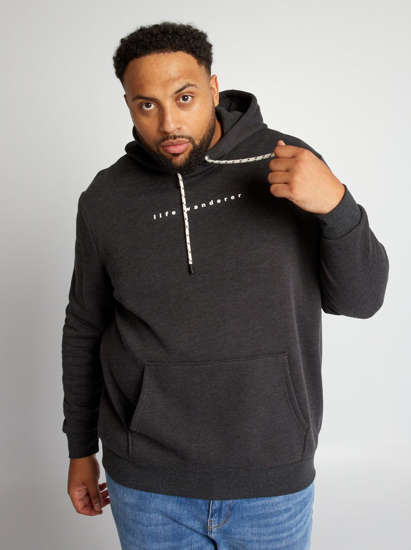 Sweatshirt com capuz CINZA - Kiabi