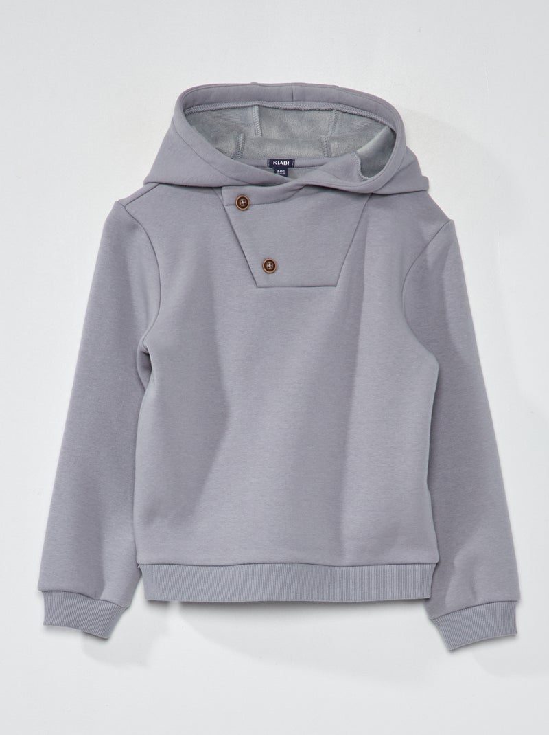 Sweatshirt com capuz CINZA - Kiabi