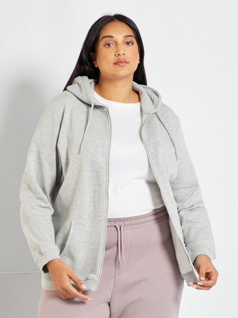 Sweatshirt com capuz CINZA - Kiabi
