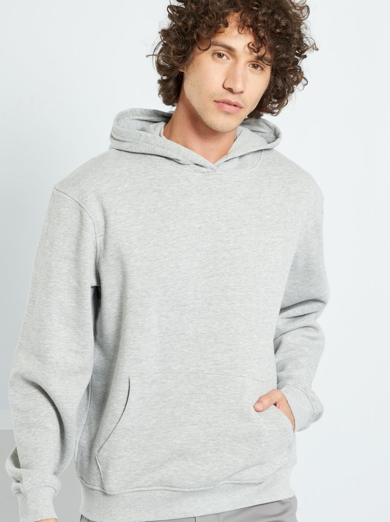 Sweatshirt com capuz CINZA - Kiabi