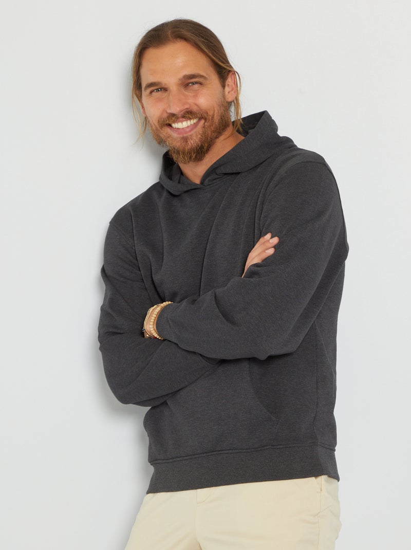Sweatshirt com capuz CINZA - Kiabi