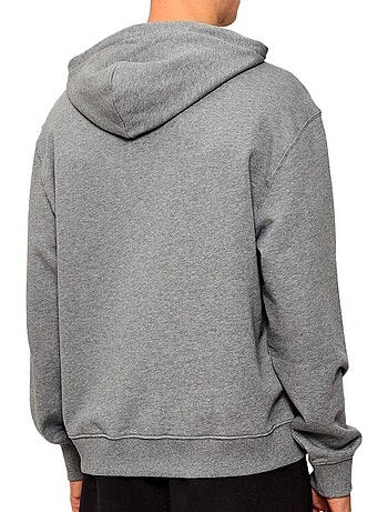 Sweatshirt com capuz cinzento para homem calvin klein jeans 350 terry micro