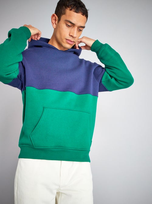 Sweatshirt com capuz color-block - Kiabi