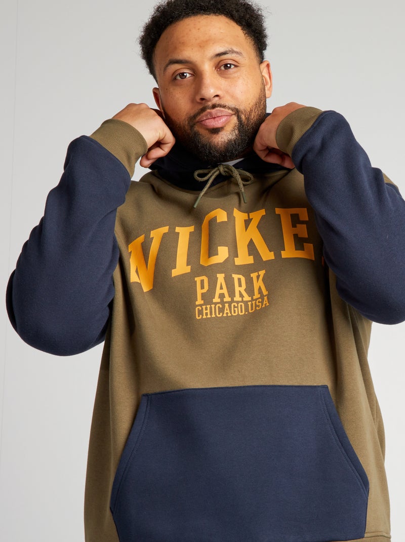 Sweatshirt com capuz color-block CAQUI - Kiabi