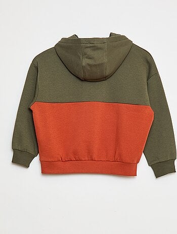Sweatshirt com capuz color-block