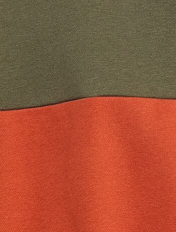 Sweatshirt com capuz color-block