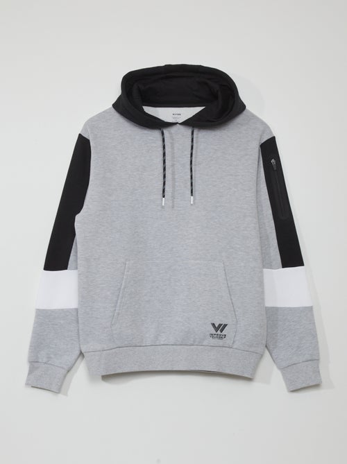 Sweatshirt com capuz color-block - Kiabi