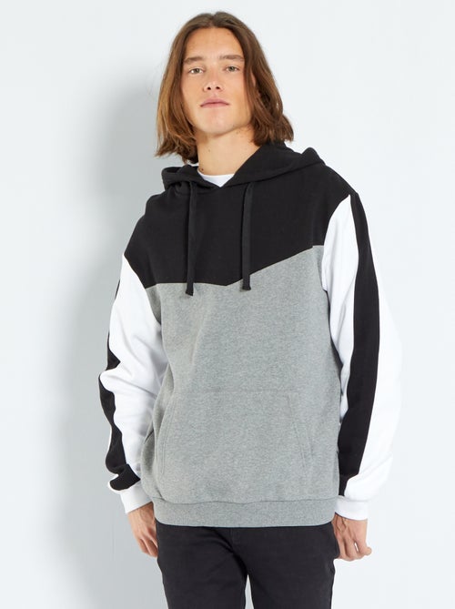 Sweatshirt com capuz 'color-block' - Kiabi