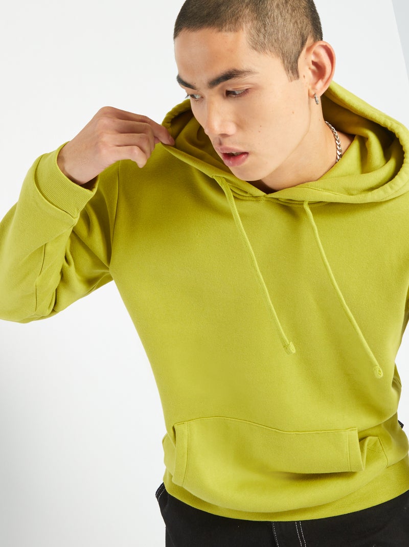 Sweatshirt com capuz com bolso canguru CAQUI - Kiabi
