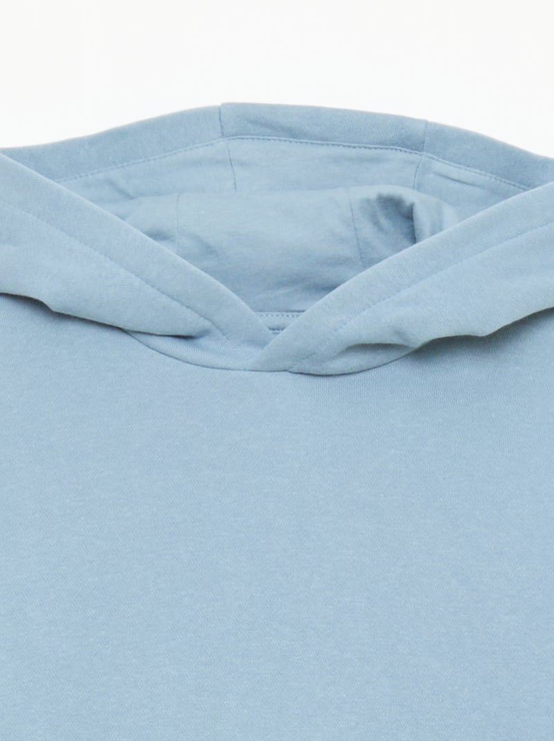 Sweatshirt com capuz com corte loose Azul - Kiabi