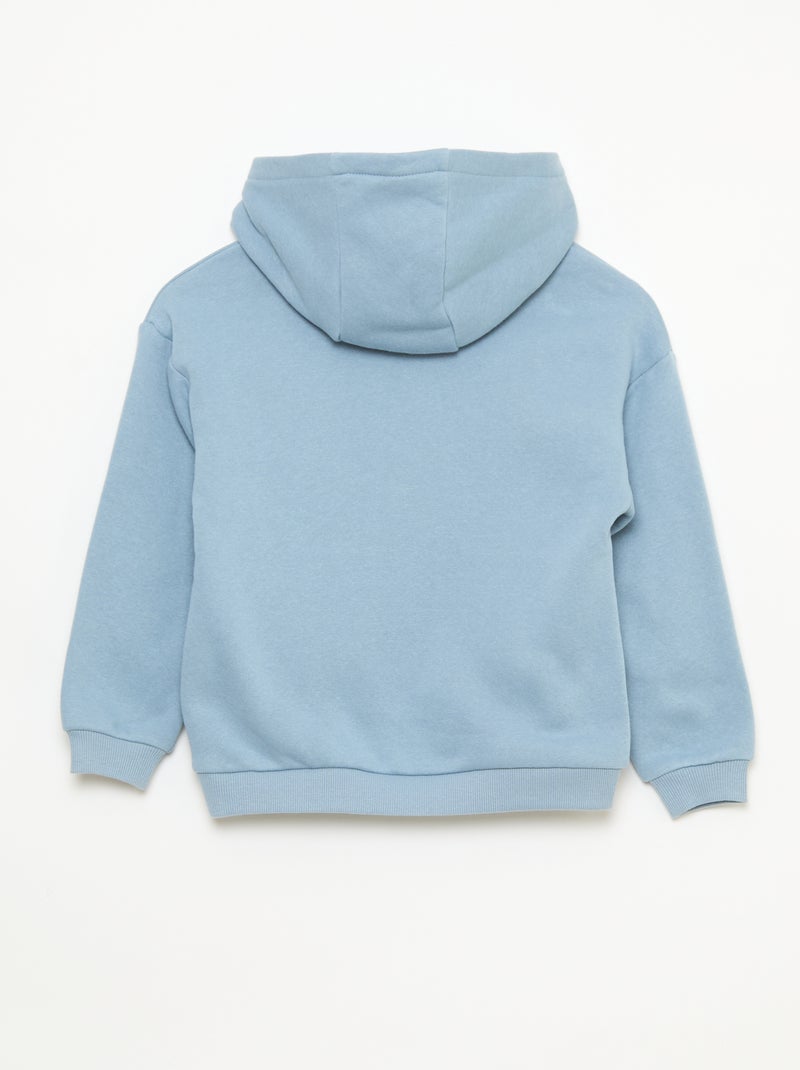 Sweatshirt com capuz com corte loose Azul - Kiabi