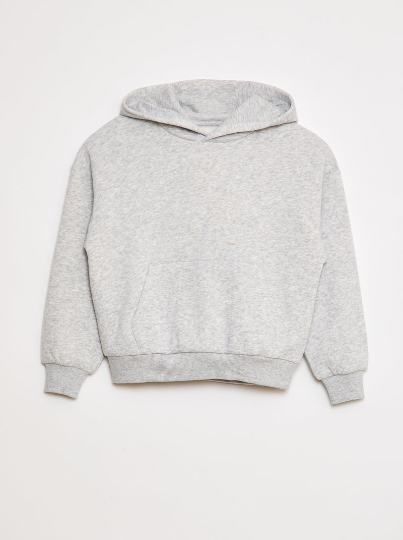 Sweatshirt com capuz com corte loose Cinza - Kiabi