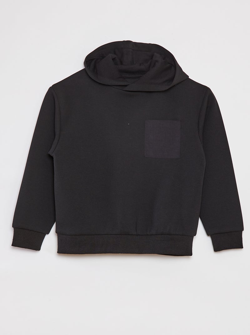 Sweatshirt com capuz com corte loose PRETO - Kiabi
